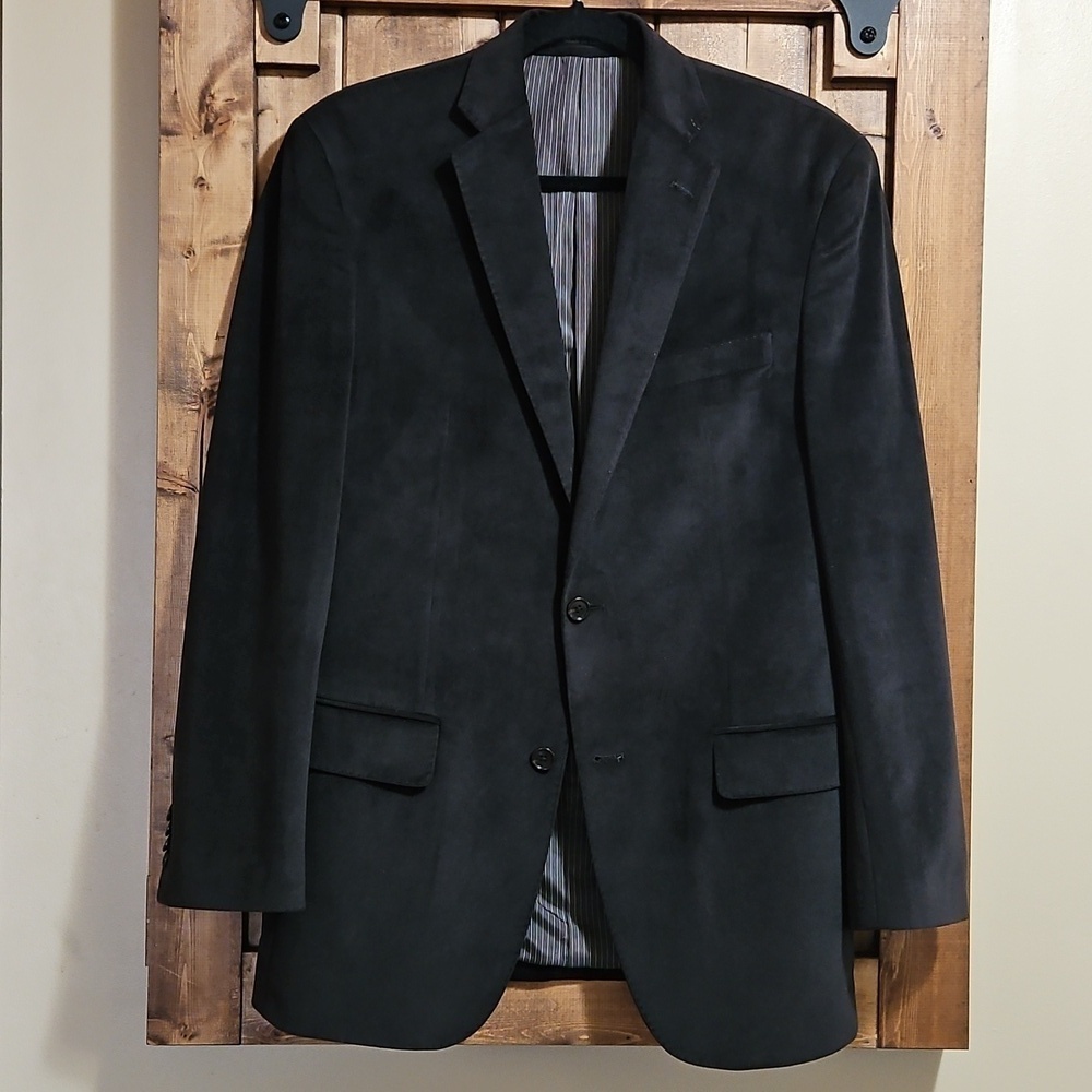 Calvin Klein Mens Black Polyester Blazer 36R